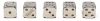 Caesars Palace Dice Set: 5 - 3/4" Metal Dice in Polished Aluminum Case